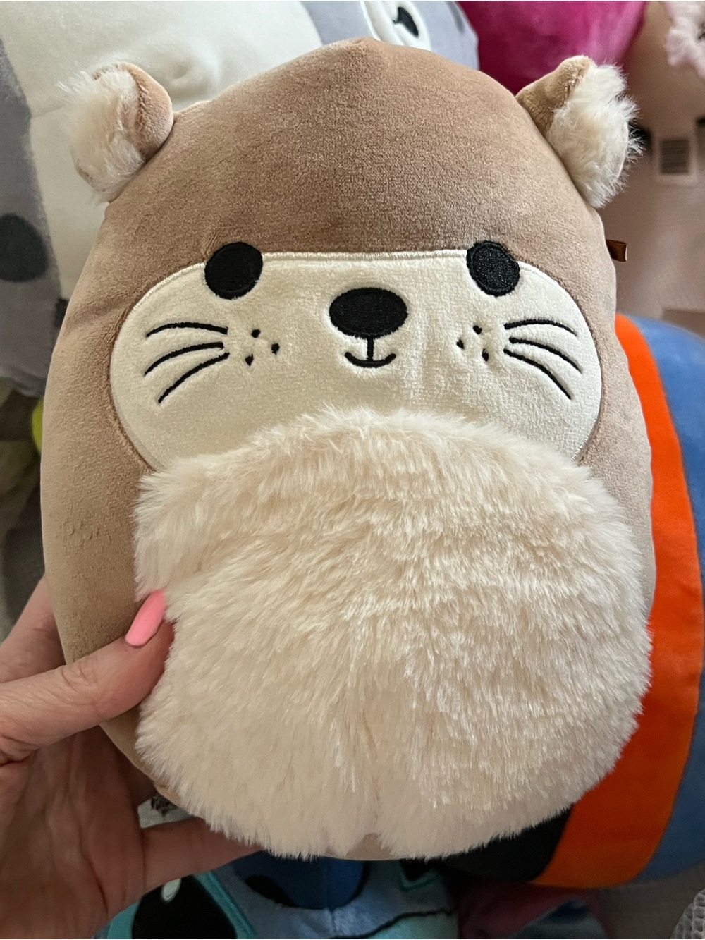 Plush Otter Stuffed Animal - Beige Cream